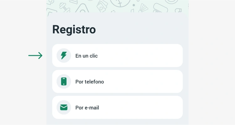 Registrarse con un solo clic Betwinner Ecuador